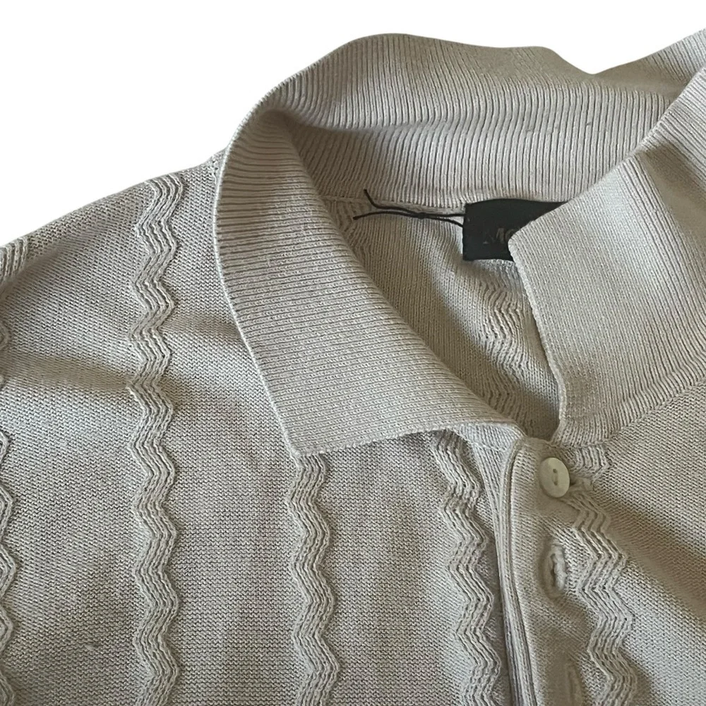 Montagut Paris Beige Cotton Polo Sweater Approx XXL